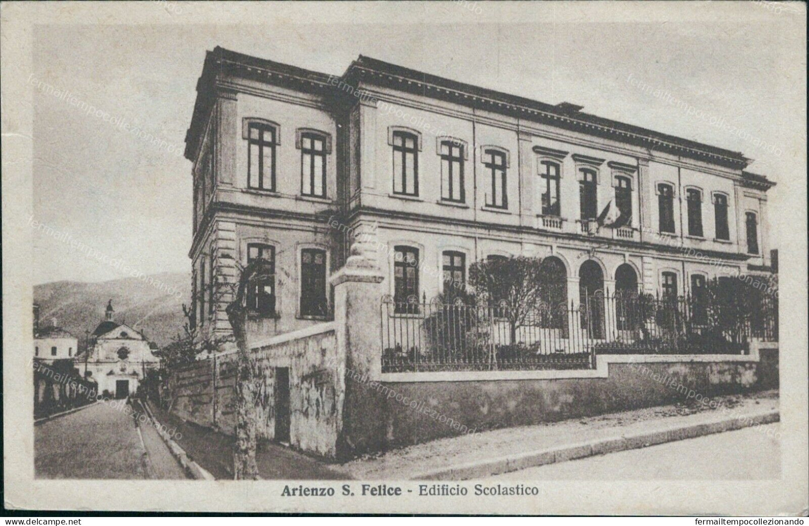 Cs112 Cartolina Arienzo S.felice Edificio Scolastico Caserta - Caserta