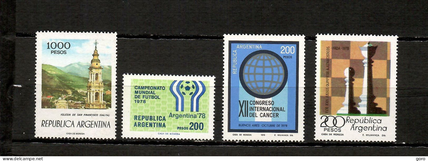 Argentina  1972-78  .-   Y&T  Nº   1084-1110-1142-1143   ** - Neufs