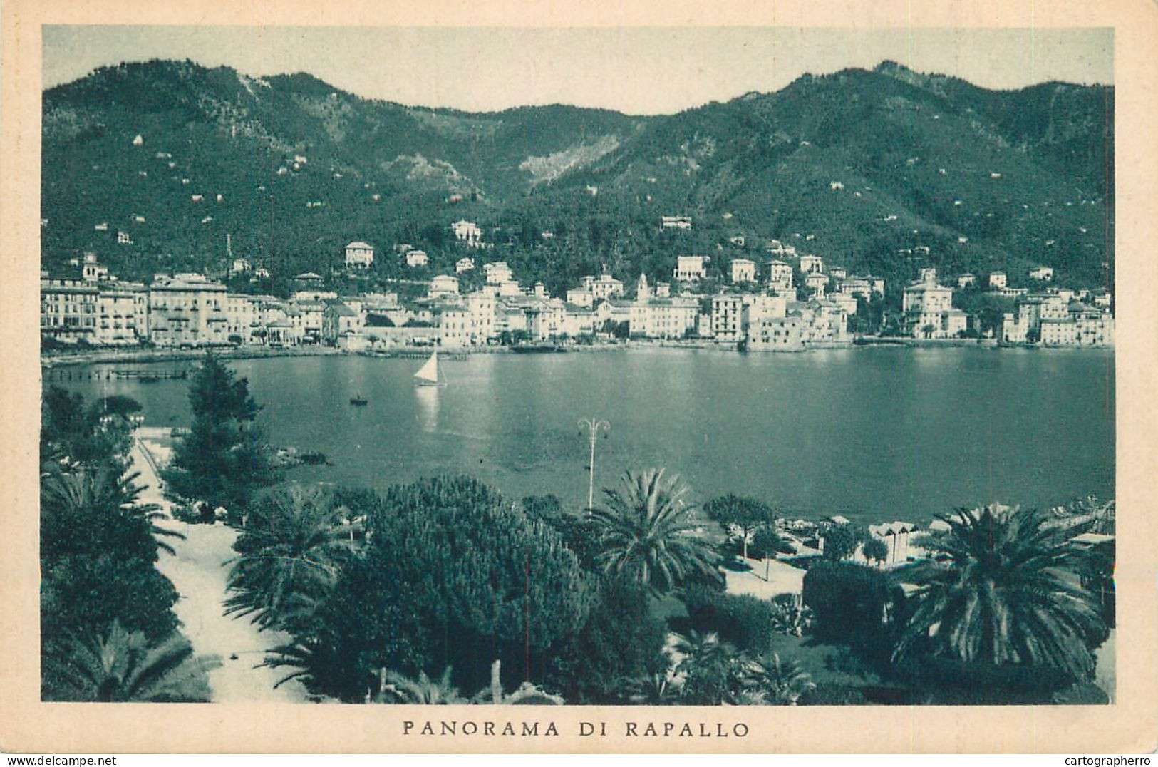 Italy Postcard Rapallo Harbour Panorama - Sonstige & Ohne Zuordnung