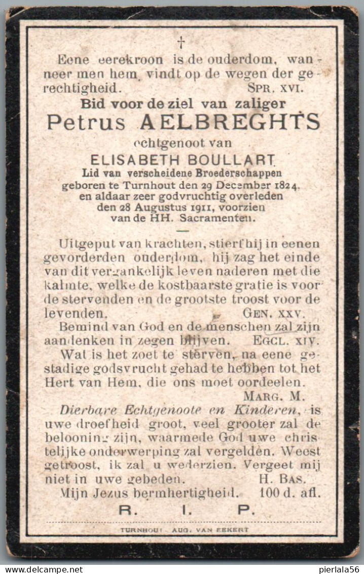 Bidprentje Turnhout - Aelbreghts Petrus (1824-1911) - Devotion Images