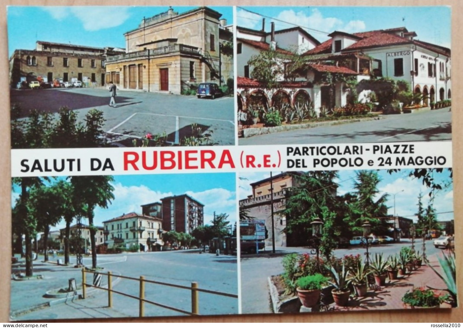 CARTOLINA  ITALIA REGGIO EMILIA RUBIERA VEDUTINE PIAZZE DEL POPOLO E 24 MAGGIO  Italy Postcard ITALIEN Ansichtskarten - Reggio Nell'Emilia