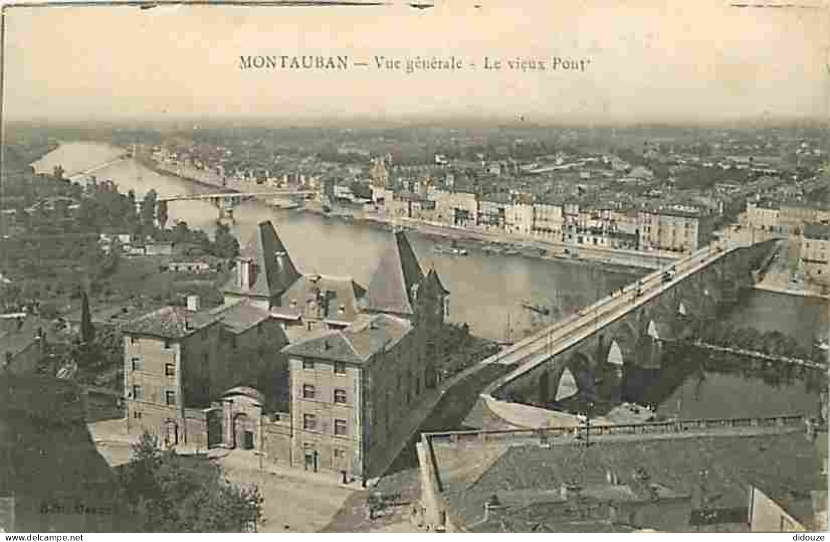 82 - Montauban - Vue Générale - Le Vieux Pont - Oblitération Ronde De 1919 - CPA - Voir Scans Recto-Verso - Montauban