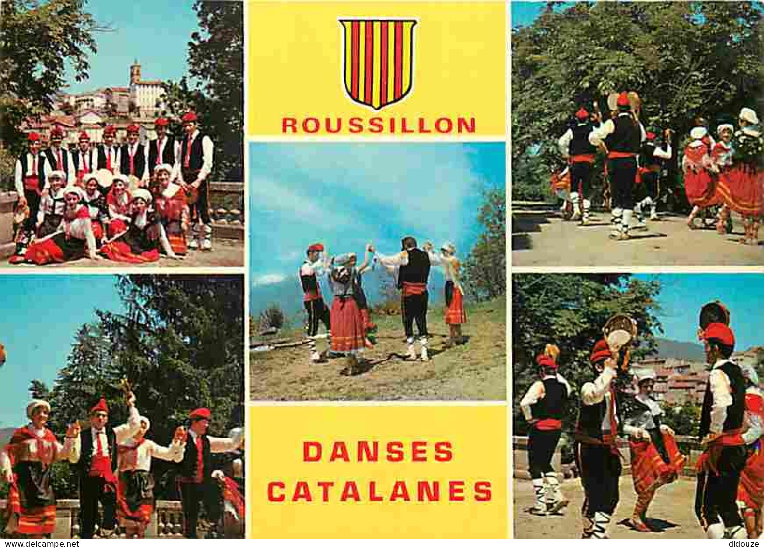 Folklore - Danses - Roussillon - Danses Catalanes -  Groupe De St Laurent De Cerdane - Multivues - CPM - Voir Scans Rect - Danze