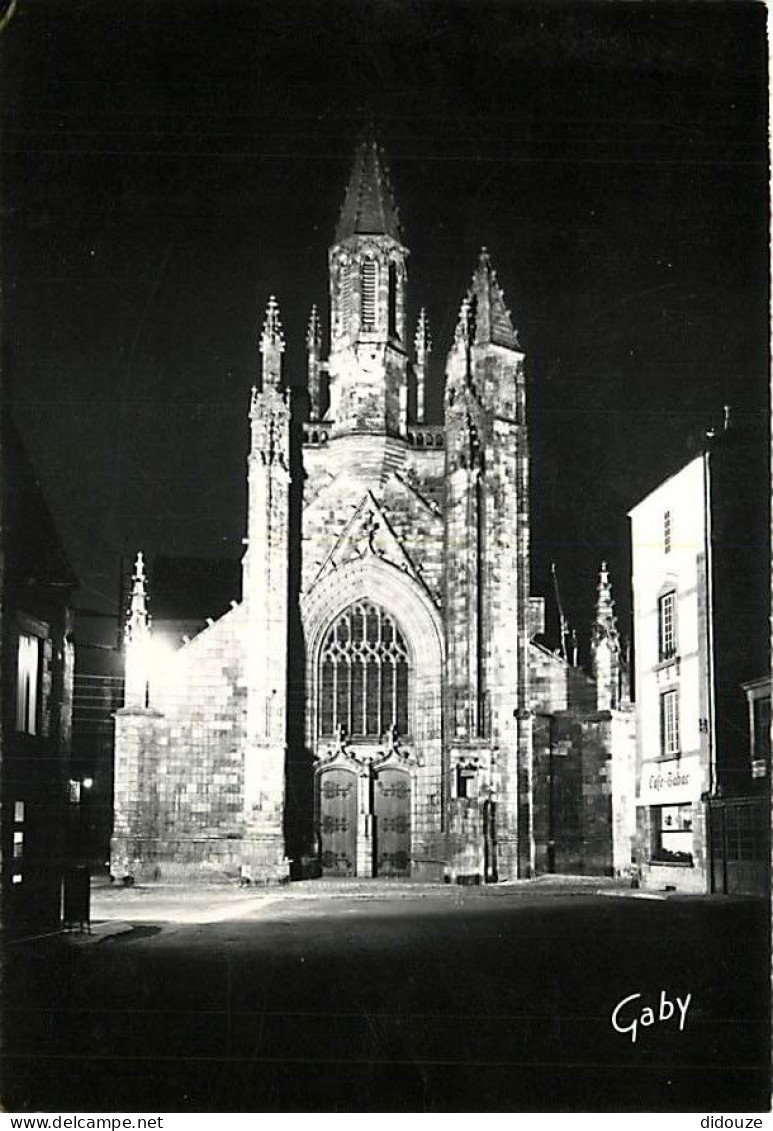 44 - Guérande - La Collégiale. Façade Illuminée - Mention Photographie Véritable - CPSM Grand Format - Voir Scans Recto- - Guérande