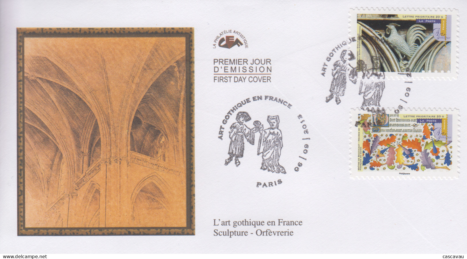 Enveloppe  FDC  1er  Jour   FRANCE    L' Art   Gothique  En   FRANCE    2013 - 2010-2019