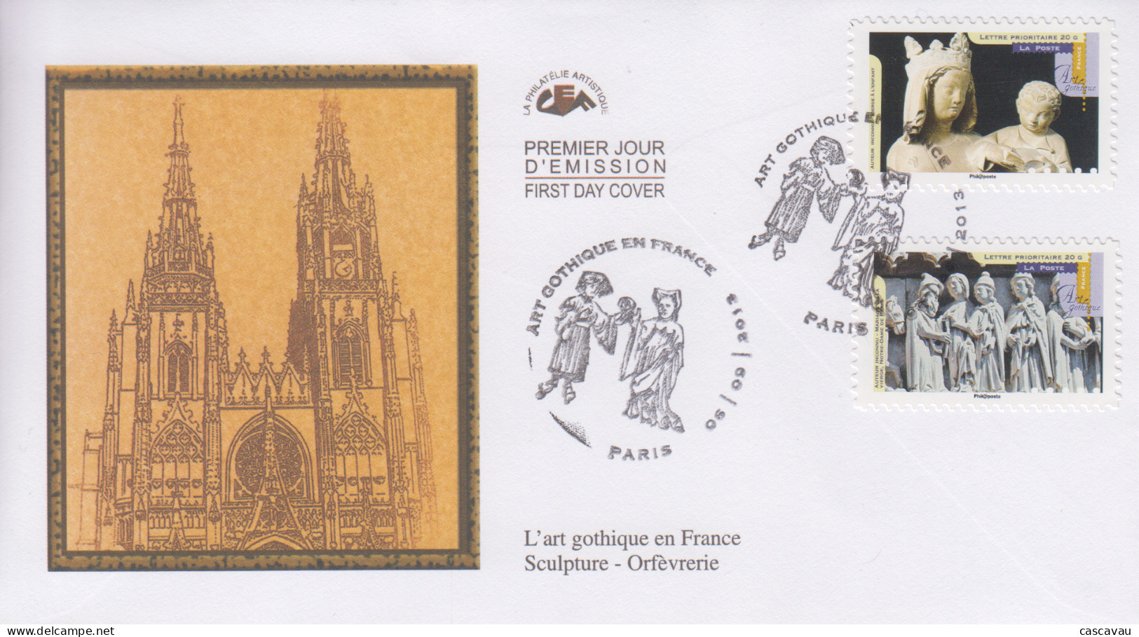 Enveloppe  FDC  1er  Jour   FRANCE    L' Art   Gothique  En   FRANCE    2013 - 2010-2019