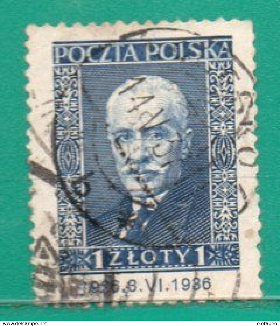 44 Polonia 1936 YT 390 Ss Usado-Presidente M.I. Moscicki- TT: Personalidades- Yvert Euros 10.00 - Usati
