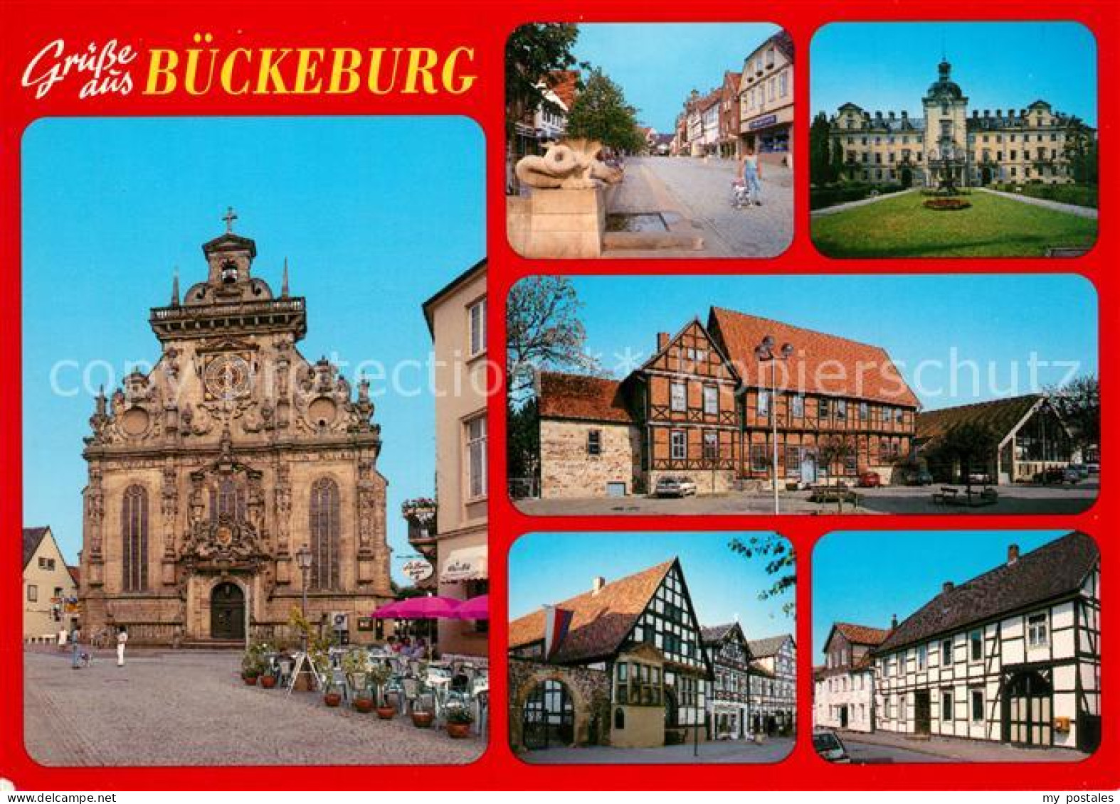 73258102 Bueckeburg Rathaus Hauptstrasse Schloss Fachwerkhaeuser Bueckeburg - Bückeburg