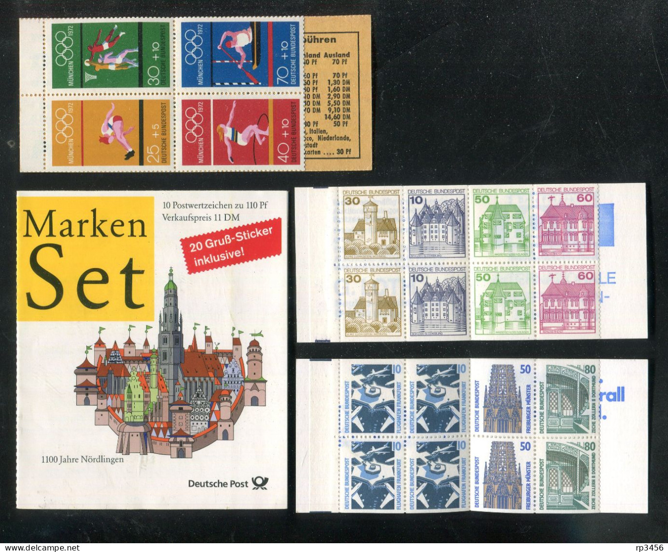 "BUNDESREPUBLIK DEUTSCHLAND" Partie Mit 4 Markenheftchen Incl. "Olympiade"-MH ** (R1263) - 1971-2000