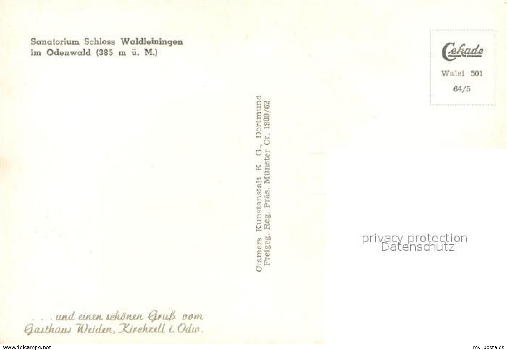 73257985 Waldleiningen Pfalz Sanatorium Schloss Waldleiningen Waldleiningen Pfal - Autres & Non Classés