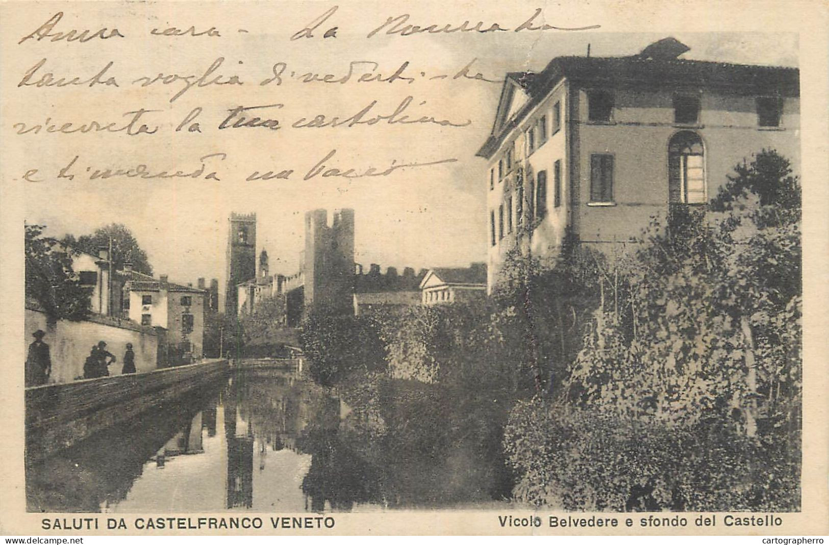 Italy Postcard Saluti Da Castelfranco Veneto - Andere & Zonder Classificatie