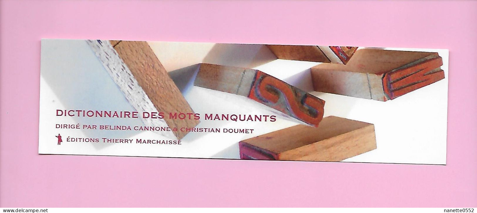 MP - Dictionnaire Des Mots Manquants - Ed. Thierry Marchaise - Bookmarks