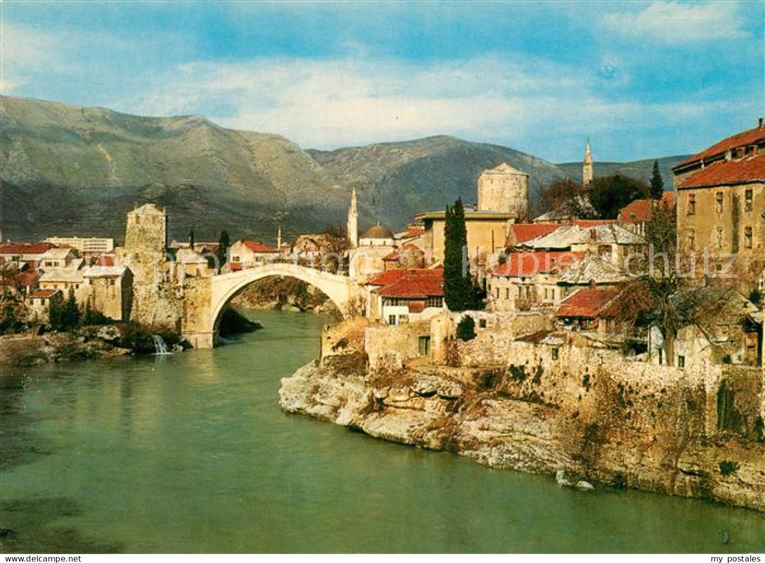 73257536 Mostar Moctap Bruecke Ueber Die Neretva Wahrzeichen Der Stadt Mostar Mo - Bosnien-Herzegowina