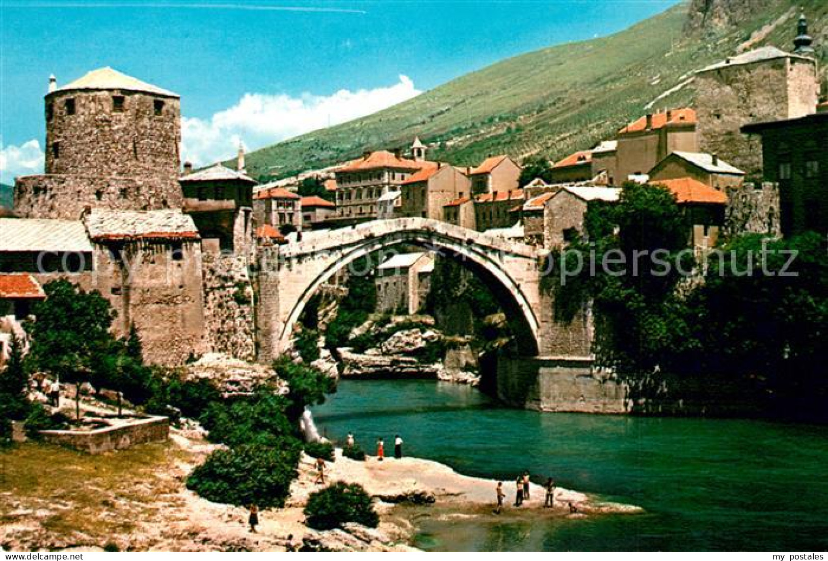 73257535 Mostar Moctap Bruecke Ueber Die Neretva Wahrzeichen Der Stadt Mostar Mo - Bosnien-Herzegowina