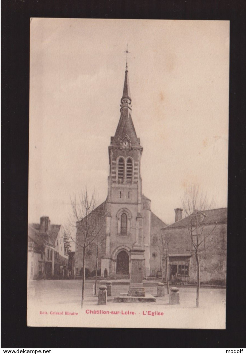 CPA - 45 - Chatillon-sur-Loire - L'Eglise - Circulée En 1927 - Chatillon Sur Loire