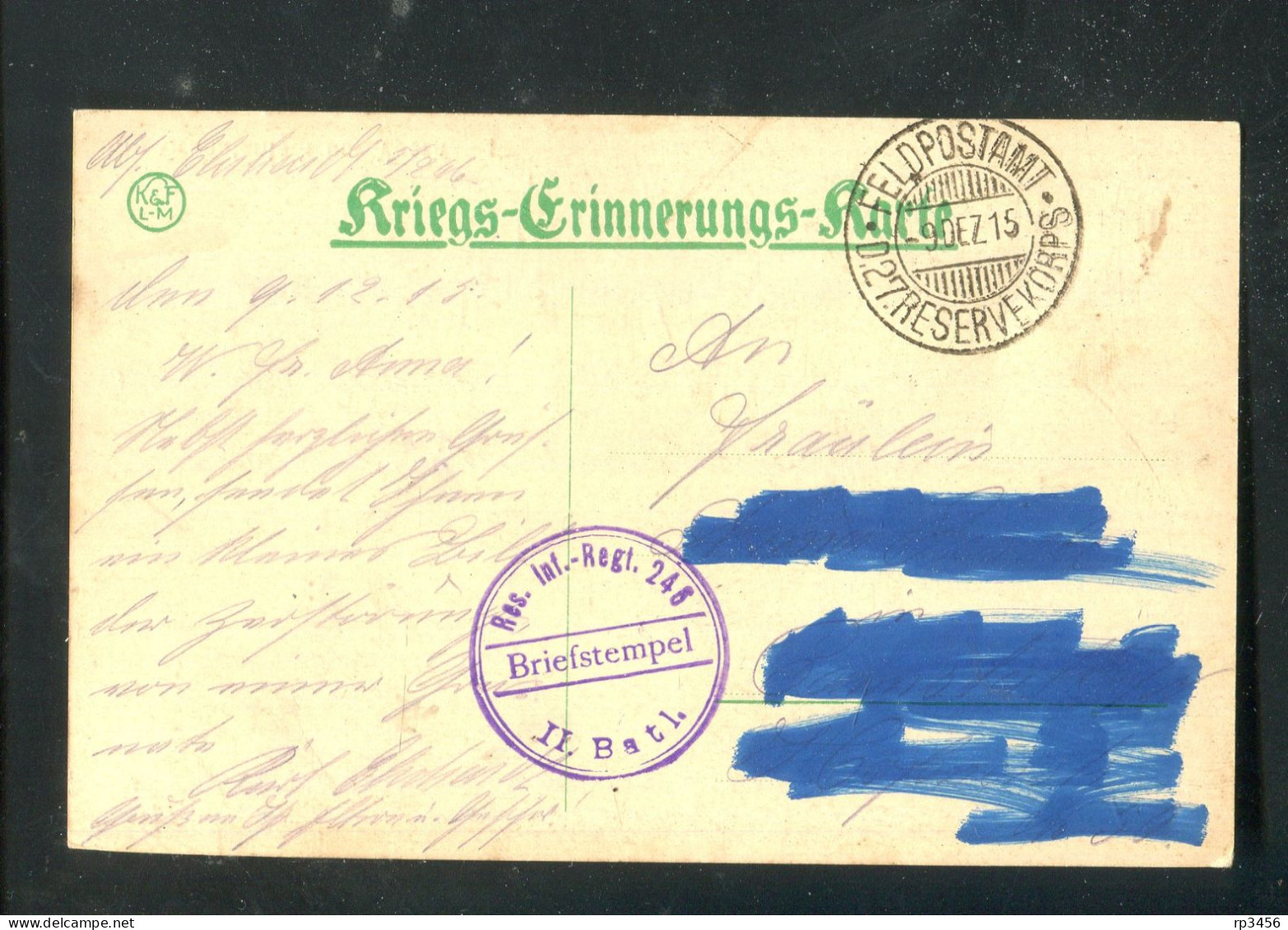 "MILITARIA" 1915, AK "Ein Granatenloch Vor Ygern" (R1267) - Uniformes