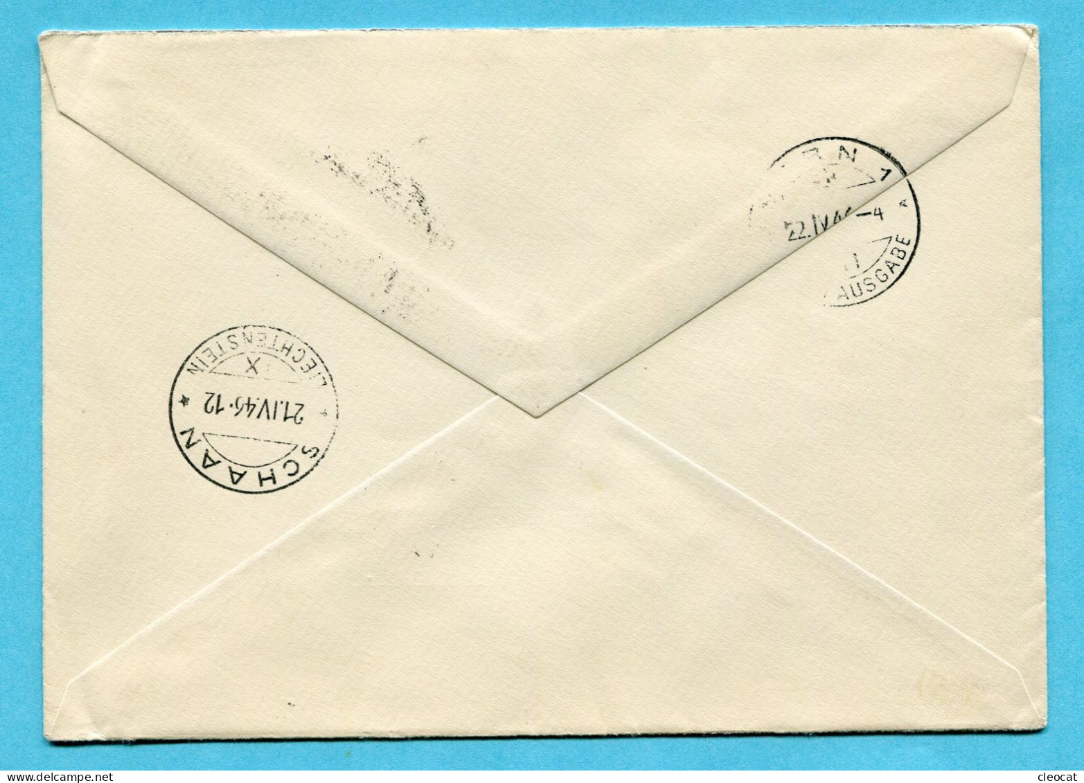 Brief Triesenberg - Erste Liechtensteinische Segelflugpost 1946 Masescha-Schaan - Poste Aérienne