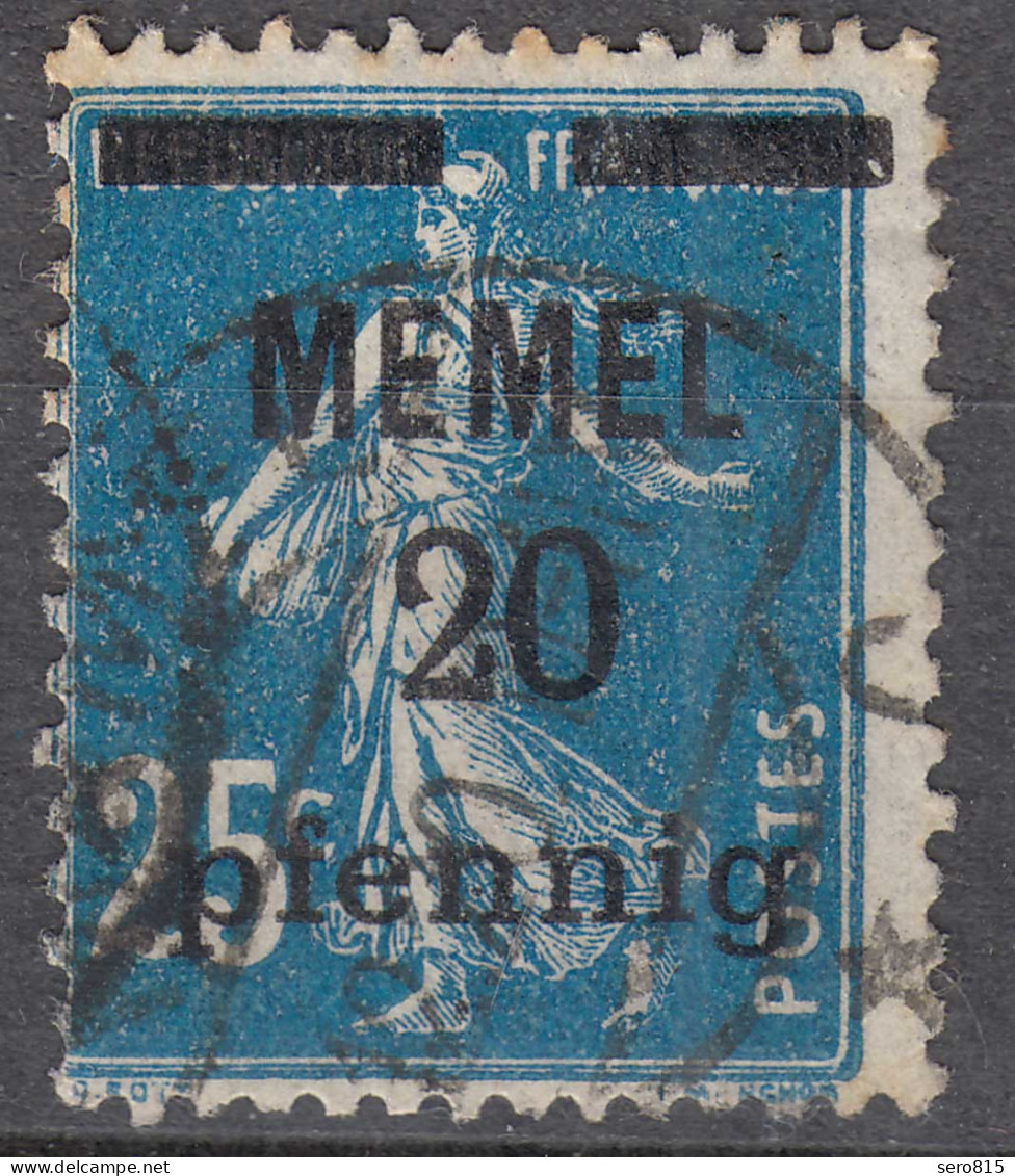 Memel 1920 Mi.20 Freimarken Mit Aufdruck 20 Pf. Auf 25 C. Gestempelt Used (70455 - Memelgebiet 1923