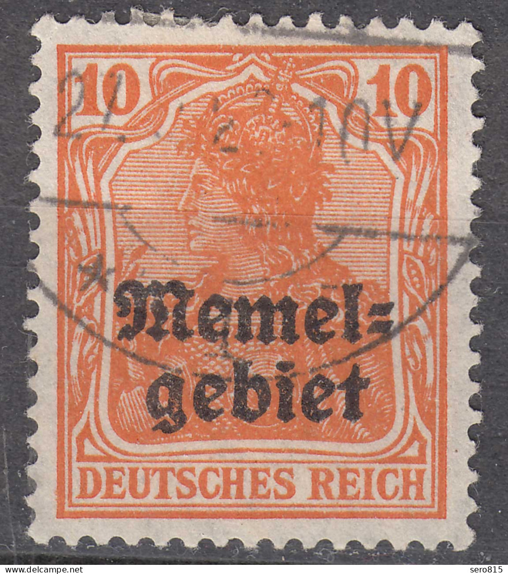 Memel 1920 Mi. 14 Freimarken Mit Aufdruck 10 Pfennig Gestempelt Used    (70453 - Memel (Klaipeda) 1923