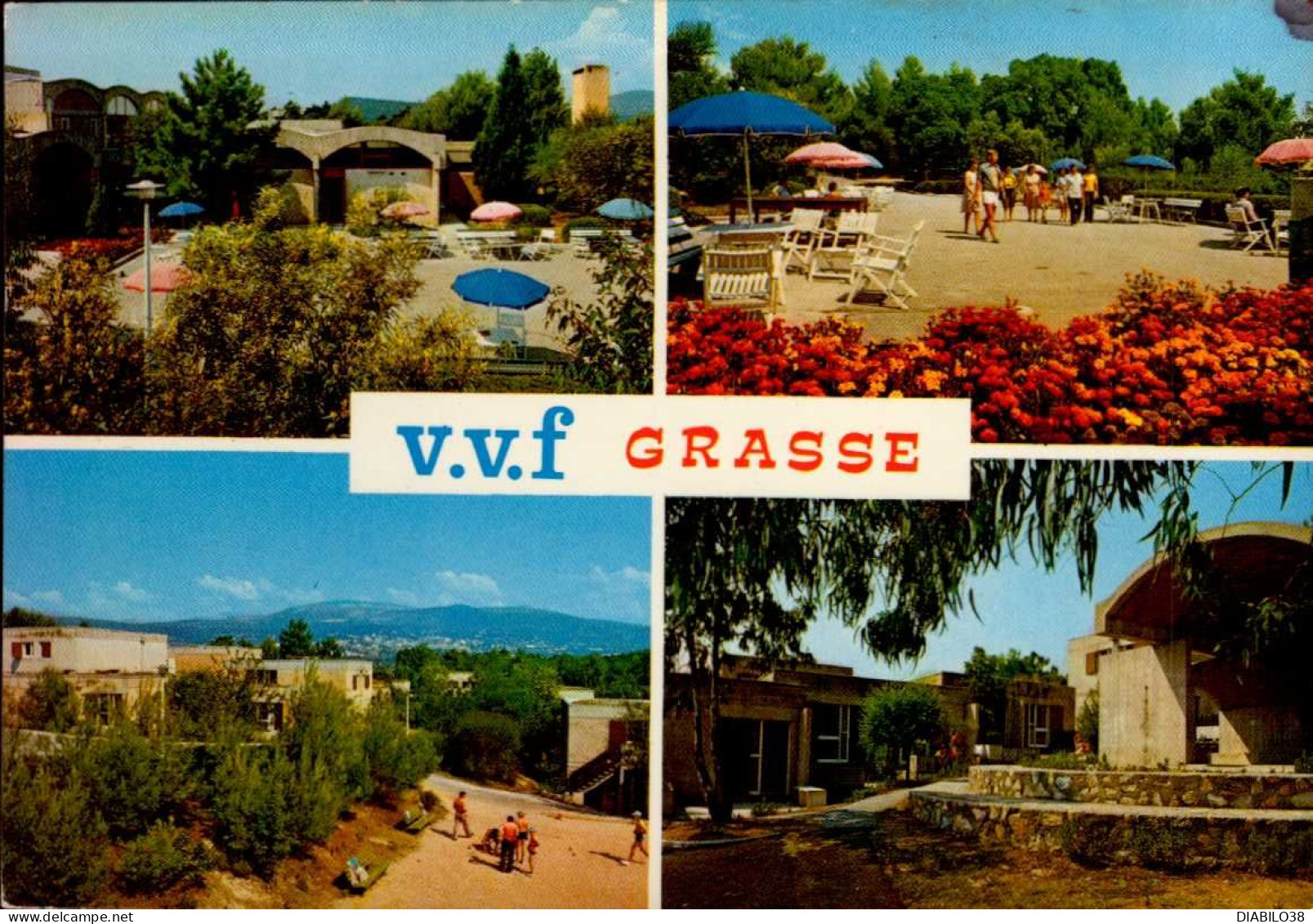 GRASSE  ( ALPES MARITIMES )   V.V.F.VILLAGE VACANCES FAMILLES. MULTI-VUES - Grasse