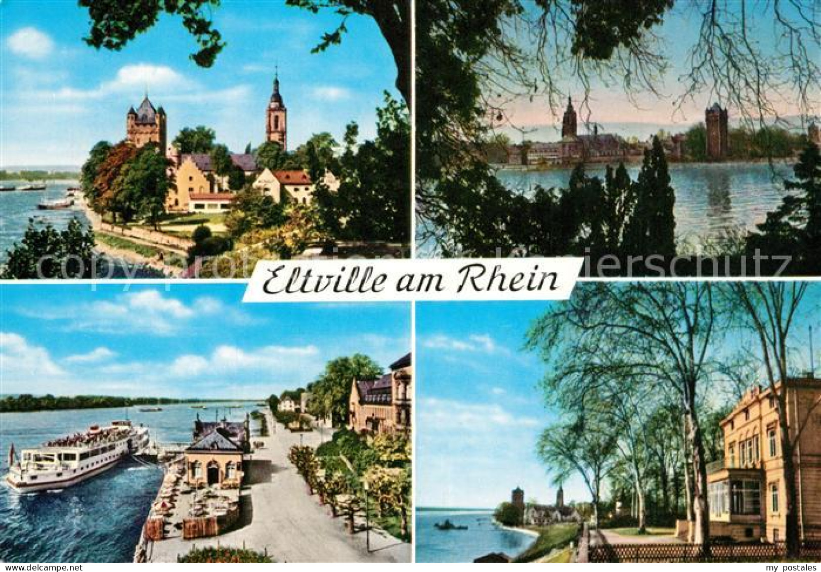 73256531 Eltville Rhein Schloss Rheinufer Rheinpromenade Anleger Rheindampfer Vi - Eltville