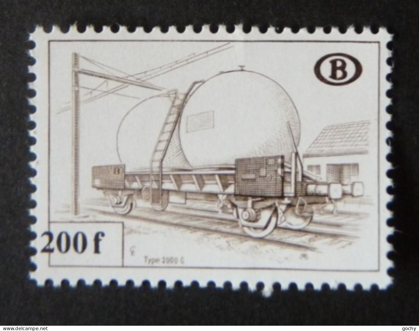 BELGIUM :   1980 - CHEMINS DE FER - CF   452 ** Curiosité 200F Hors Cartouche RARE - Mint