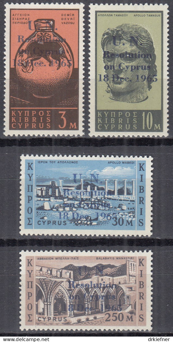 ZYPERN  261-264,  Postfrisch **, UNO Entscheidung In Der Zypernfrage, 1966 - Neufs