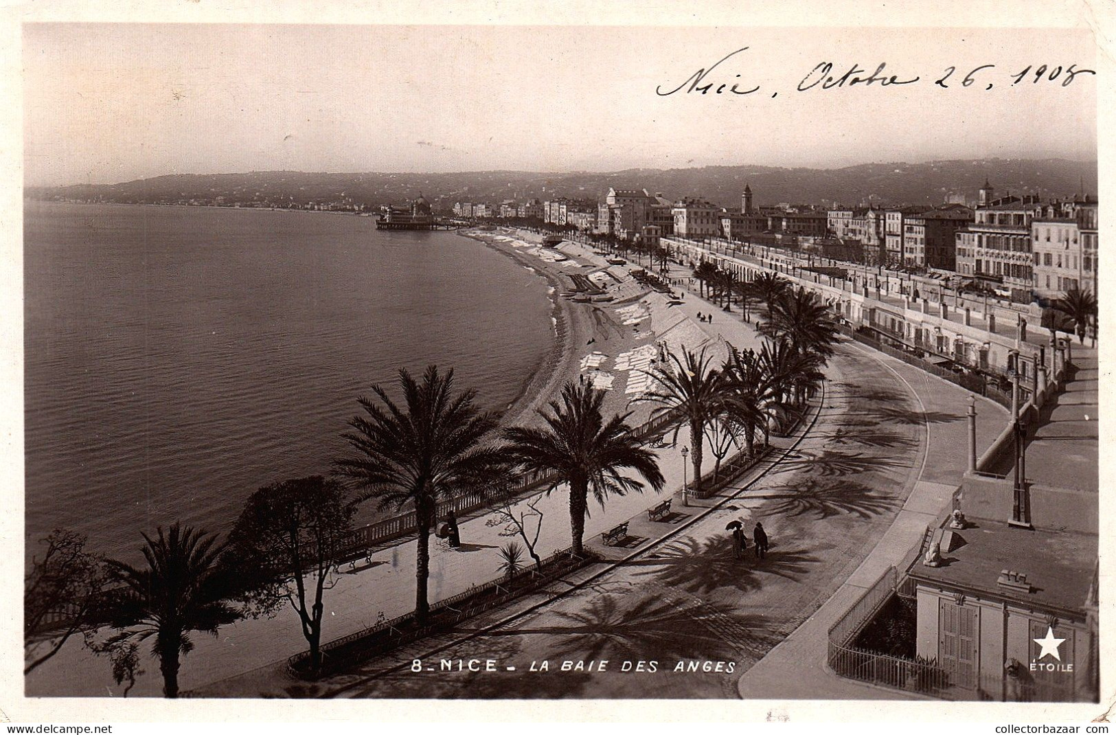 Nice La Baie Des Anges   Etoile Real Photo Posted  Ca 1908 - Mehransichten, Panoramakarten