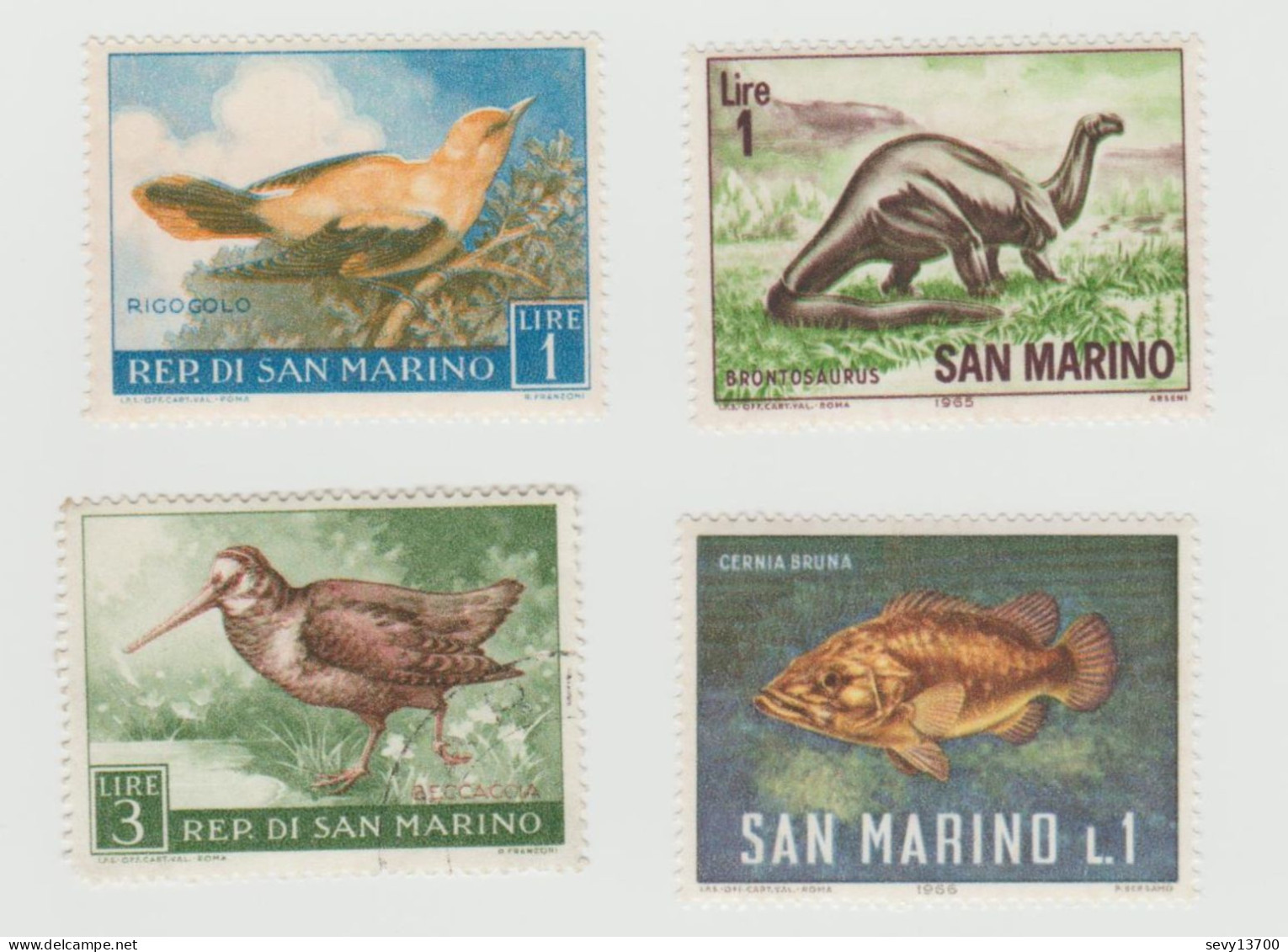 San Marino, Saint Marin Lot 27 Timbres Faunes (oiseaux Poissons Dinosaure) Construction, Paysagé, Personnage - Colecciones & Series