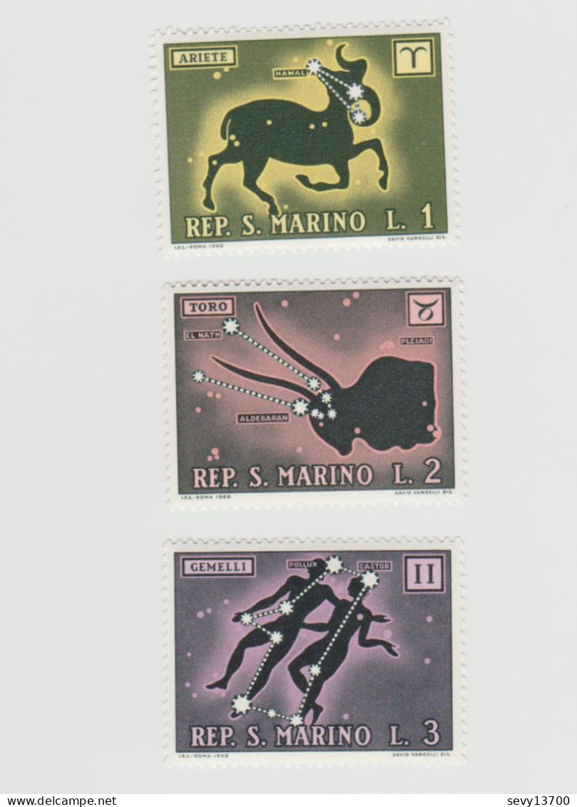 San Marino, Saint Marin - Lot 10 Timbres Neufs - Chasse - Signe Astrologique - Dessin Animé - Autres & Non Classés