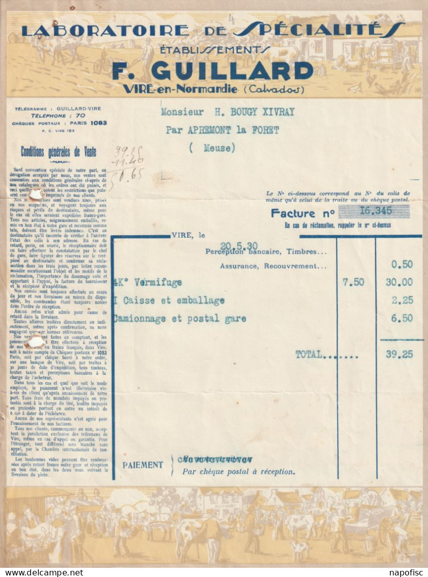 14-F.Guillard...Laboratoires De Spécialités...Vire..(Calvados)....1930 - Agriculture