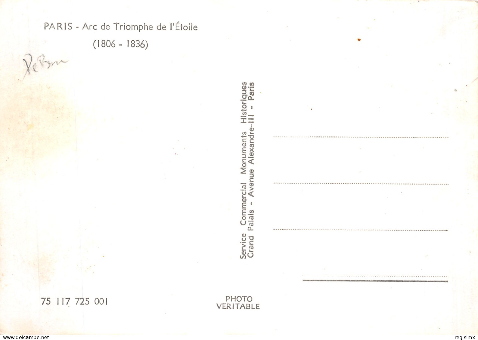 75-PARIS ARC DE TRIOMPHE DE L ETOILE-N°T1081-B/0147 - Triumphbogen