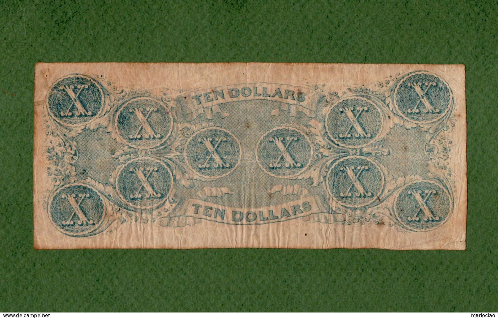 USA Note Civil War Confederate Note $10 Richmond April 6, 1863 & November 1863 - Devise De La Confédération (1861-1864)