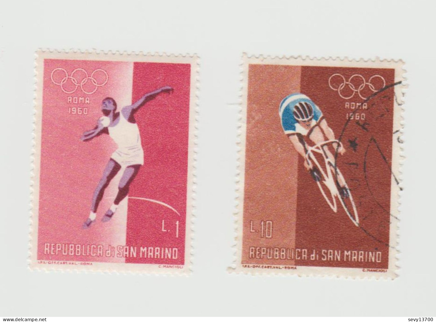 San Marino, Saint Marin - Lot 8 Timbres Sports - Other & Unclassified