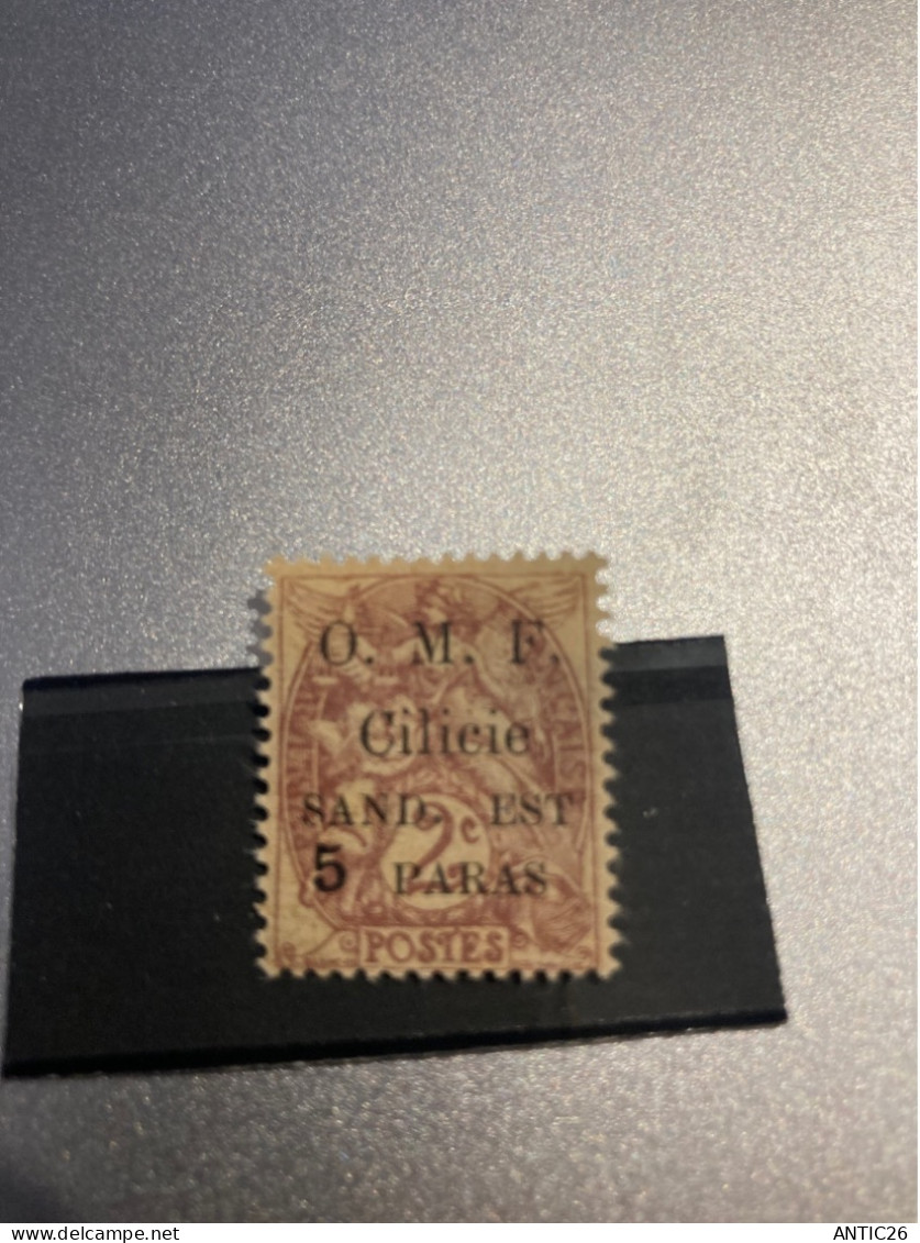 Colonie Francaise  Cilicie  5 Paras Sur 2 C.  Surchargé OMF Cilicie SAND-EST,  Charnière - Unused Stamps
