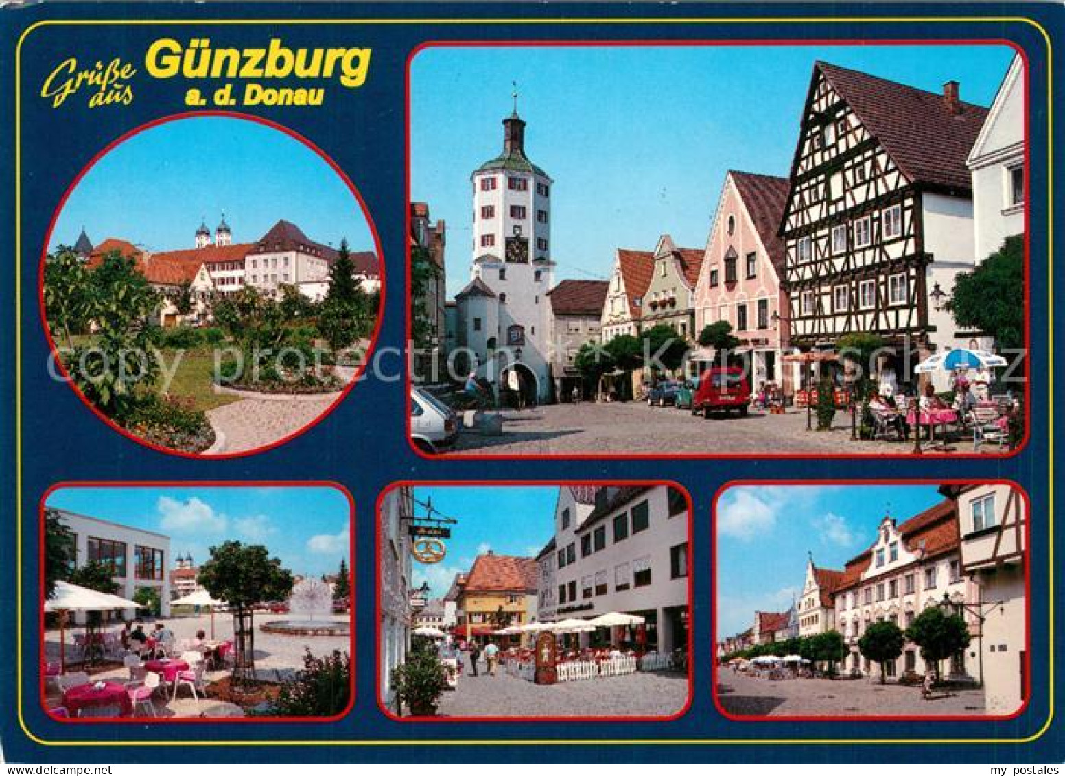 73255554 Guenzburg Schlosspark Marktplatz Stadttor Strassencafe Guenzburg - Guenzburg