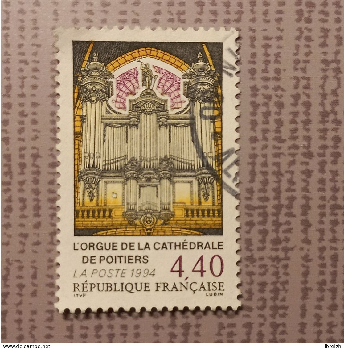 Orgue De Poitiers   N° 2890  Année 1994 - Used Stamps