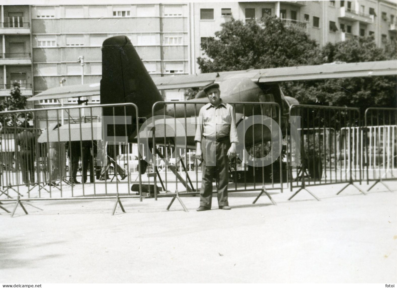 60s REAL PHOTO FOTO AVIAO DORNIER  PLANE AVION FORÇA AEREA PORTUGUESA FAP PRAÇA PAIVA COUCEIRO LISBOA PORTUGAL AT248 - Luftfahrt