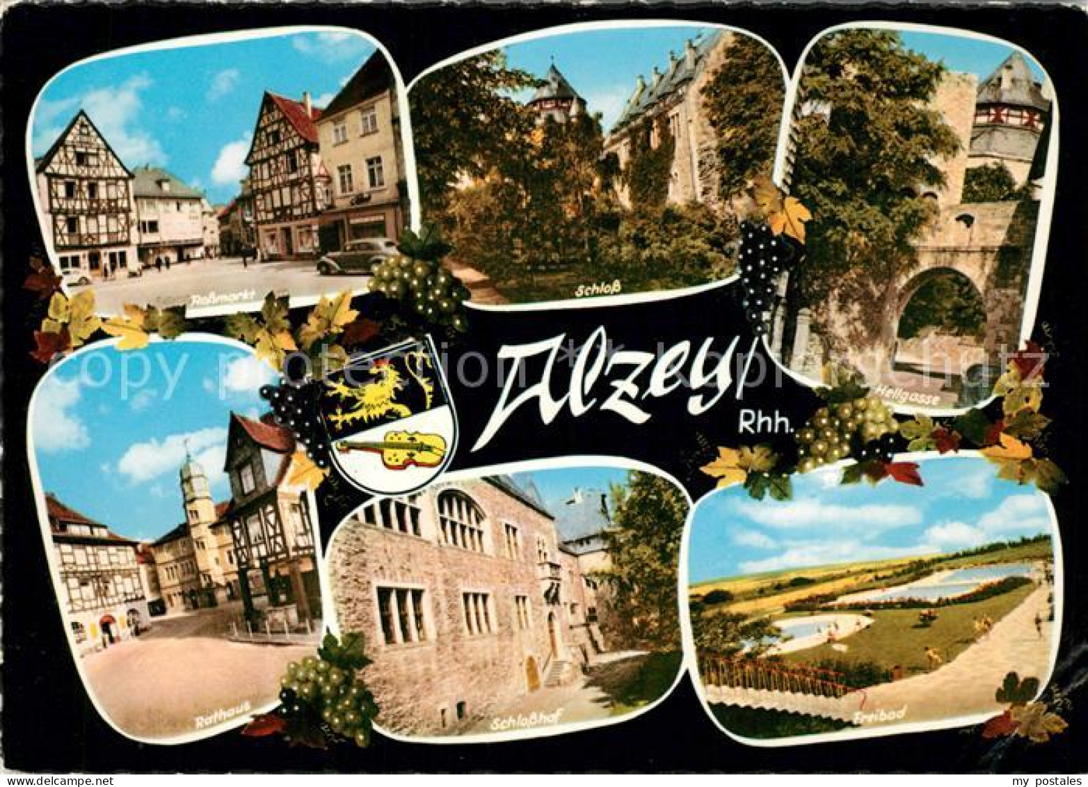 73255338 Alzey Rossmarkt Schloss Hellgasse Rathaus Schlosshof Freiba Alzey - Alzey