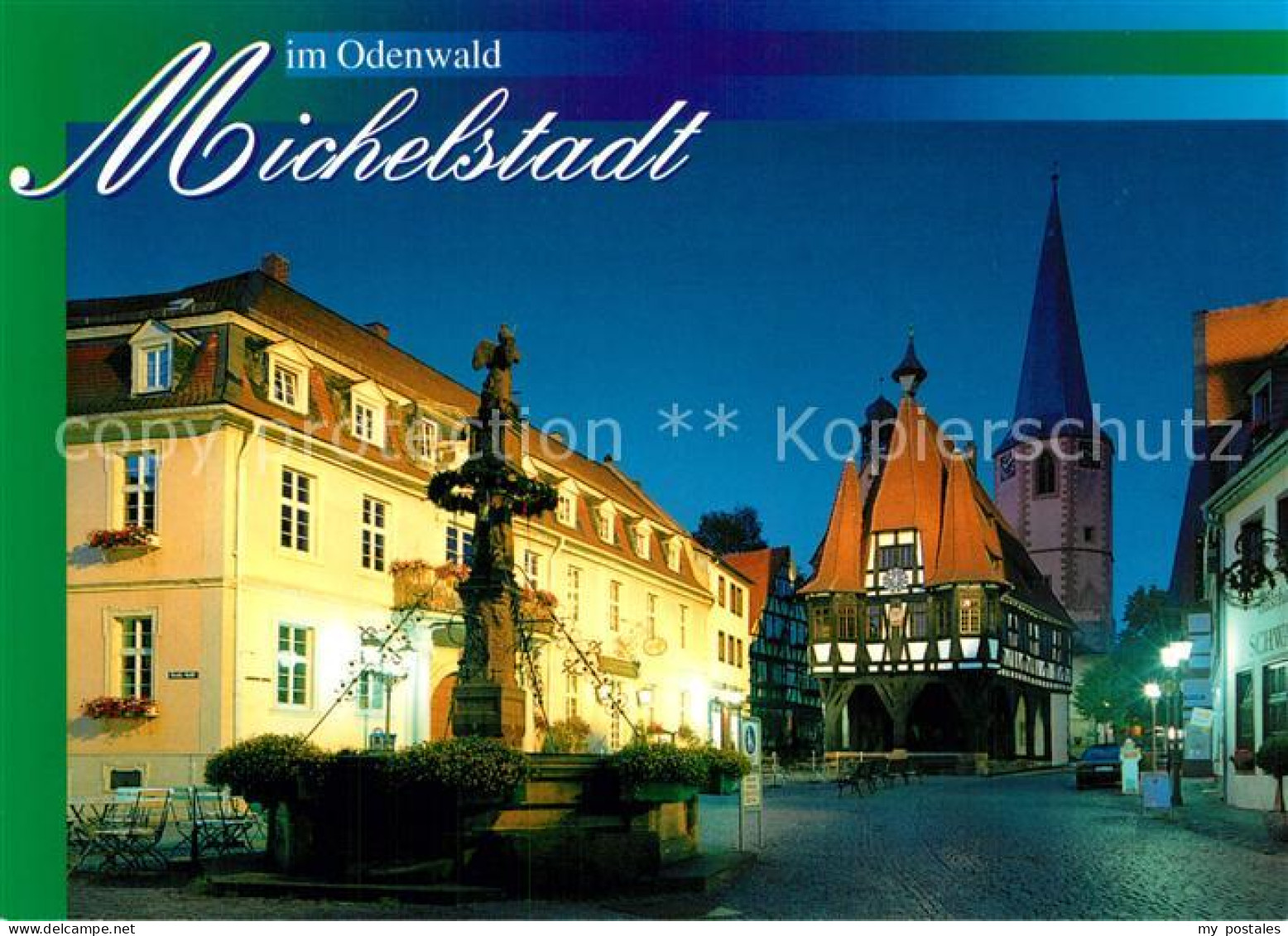 73255305 Michelstadt Marktplatz Bei Nacht Michelstadt - Michelstadt