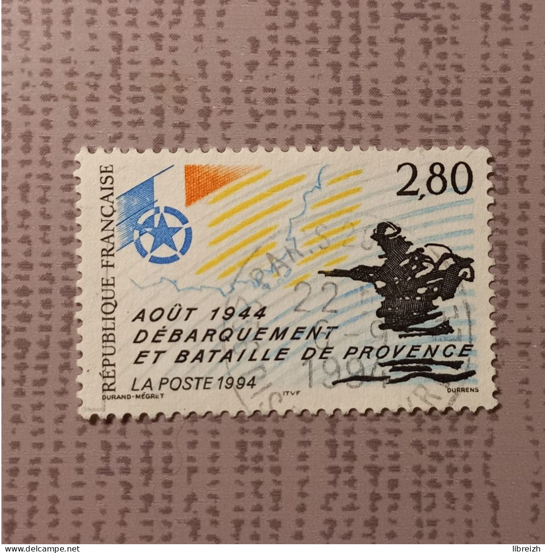 Débarquement De Provence  N° 2895  Année 1994 - Used Stamps