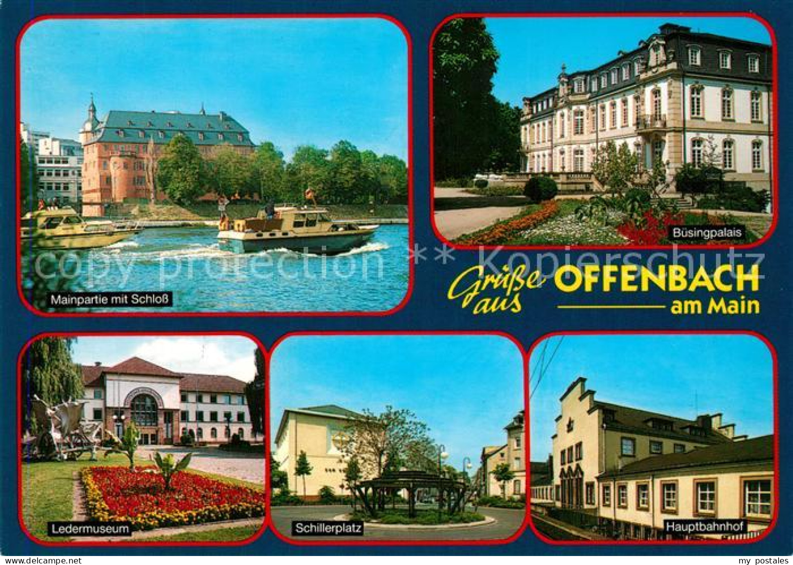 73255250 Offenbach Main Schloss Mainpartie Buesingpalais Ledermuseum Schillerpla - Offenbach