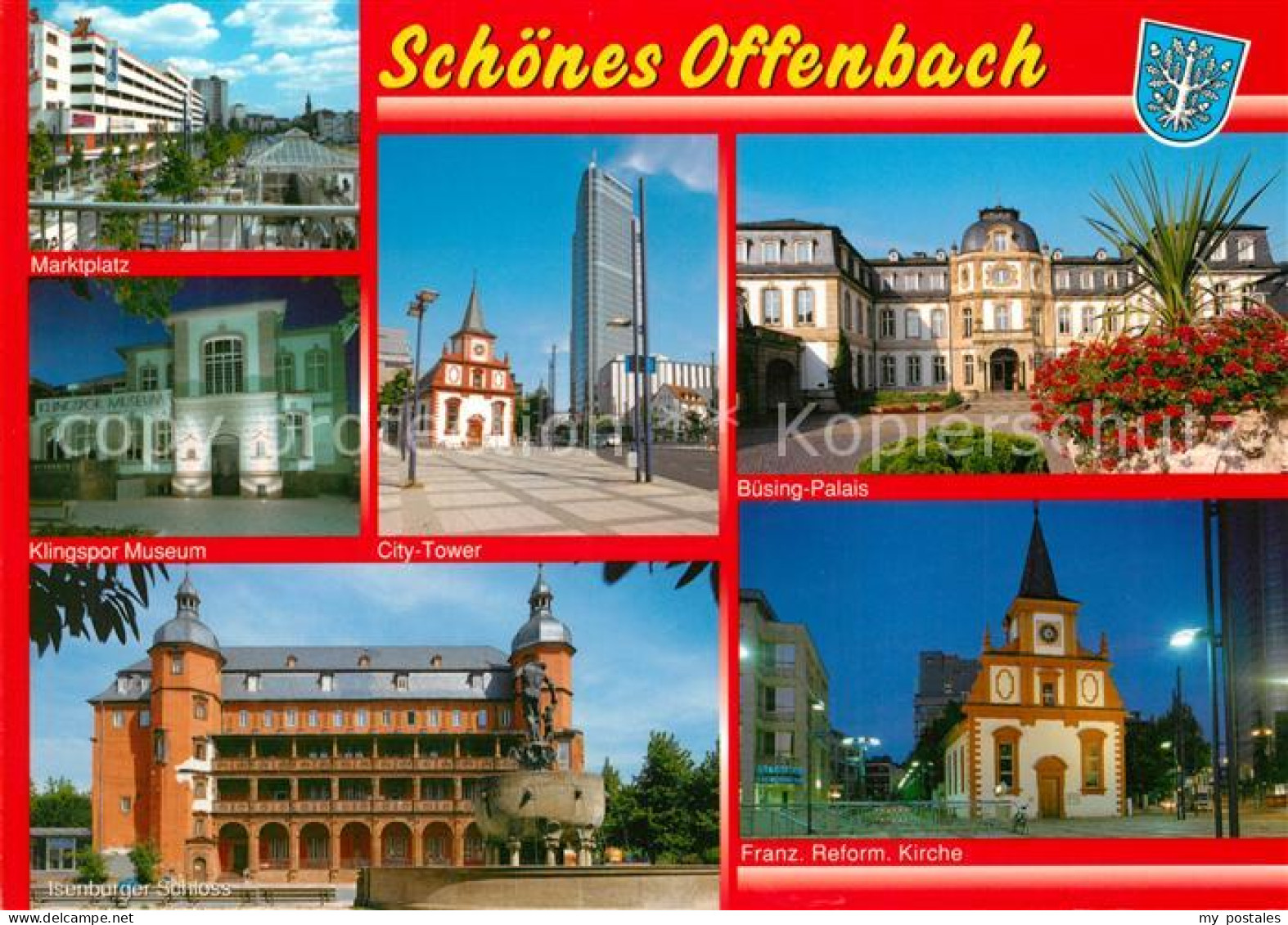 73255221 Offenbach Main Marktplatz Klingspor Museum City Tower Buesing Palais Is - Offenbach