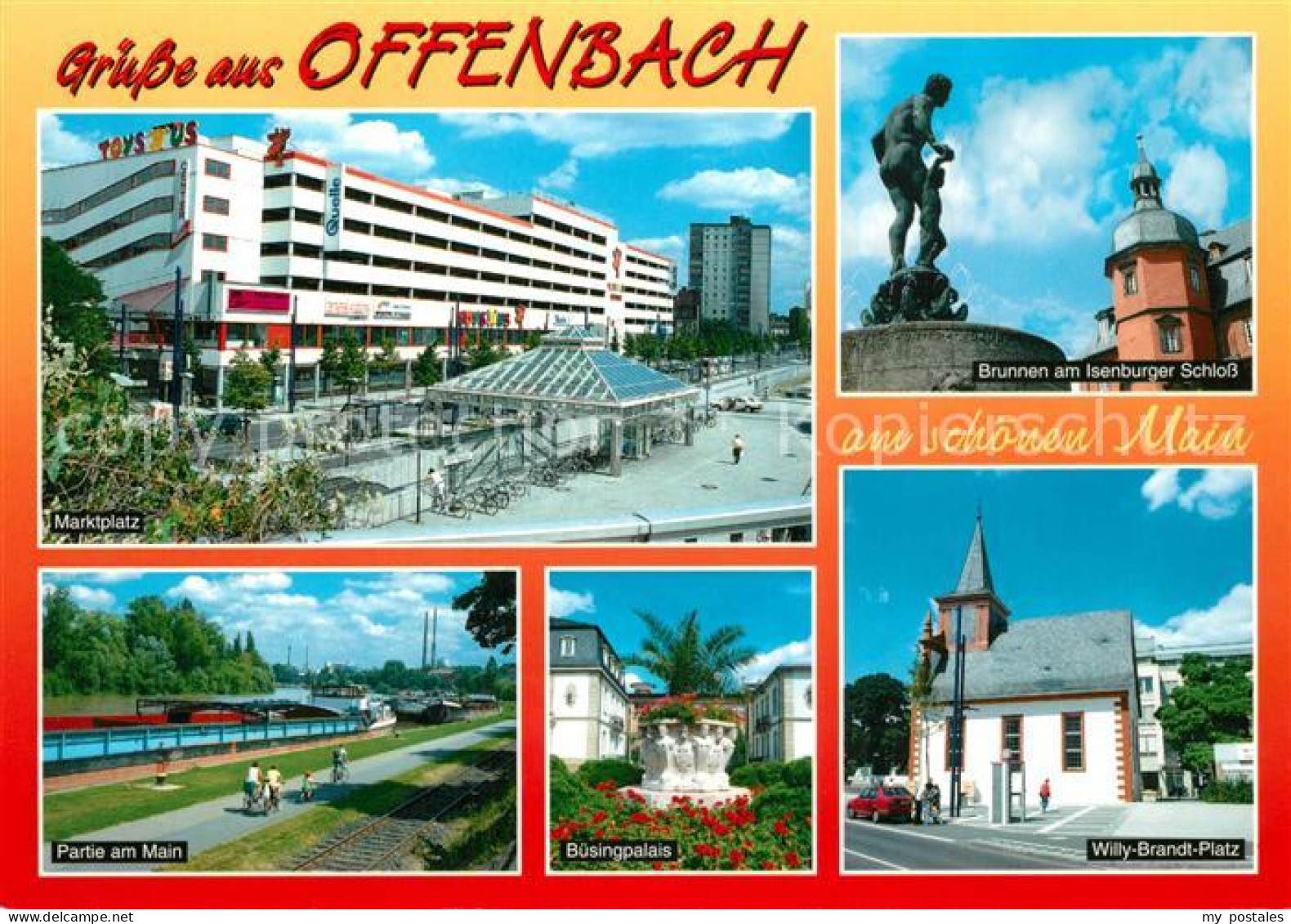 73255220 Offenbach Main Marktplatz Brunnen Am Isenburger Schloss Mainpartie Bues - Offenbach