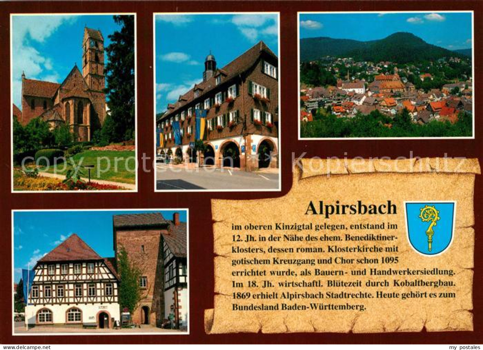 73255138 Alpirsbach Kloster Kirche Rathaus Stadtblick Fachwerkhaus  Alpirsbach - Alpirsbach