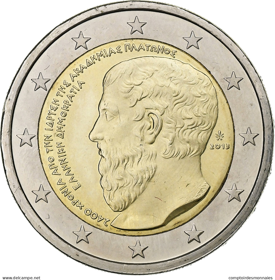 Grèce, 2 Euro, 2013, Athènes, Bimétallique, SPL - Griekenland