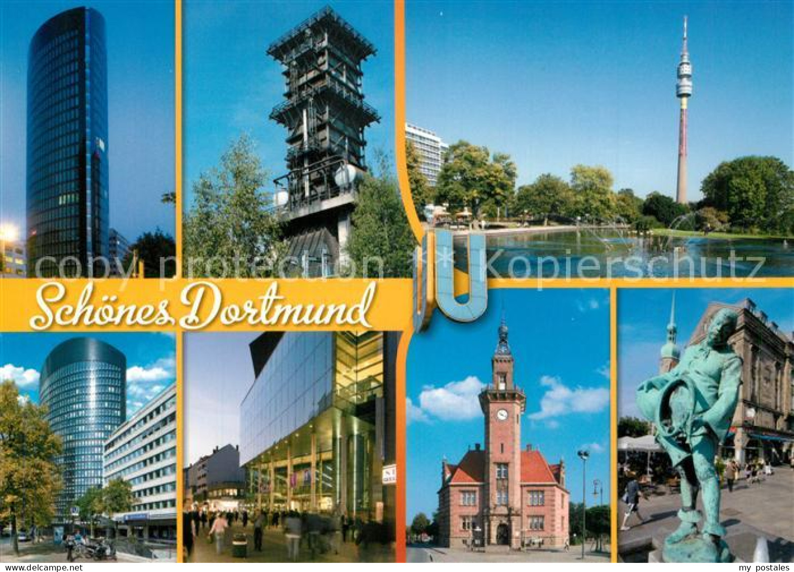 73255105 Dortmund Hochhaus Zeche Aussichtsturm Rathaus Brunnen Dortmund - Dortmund