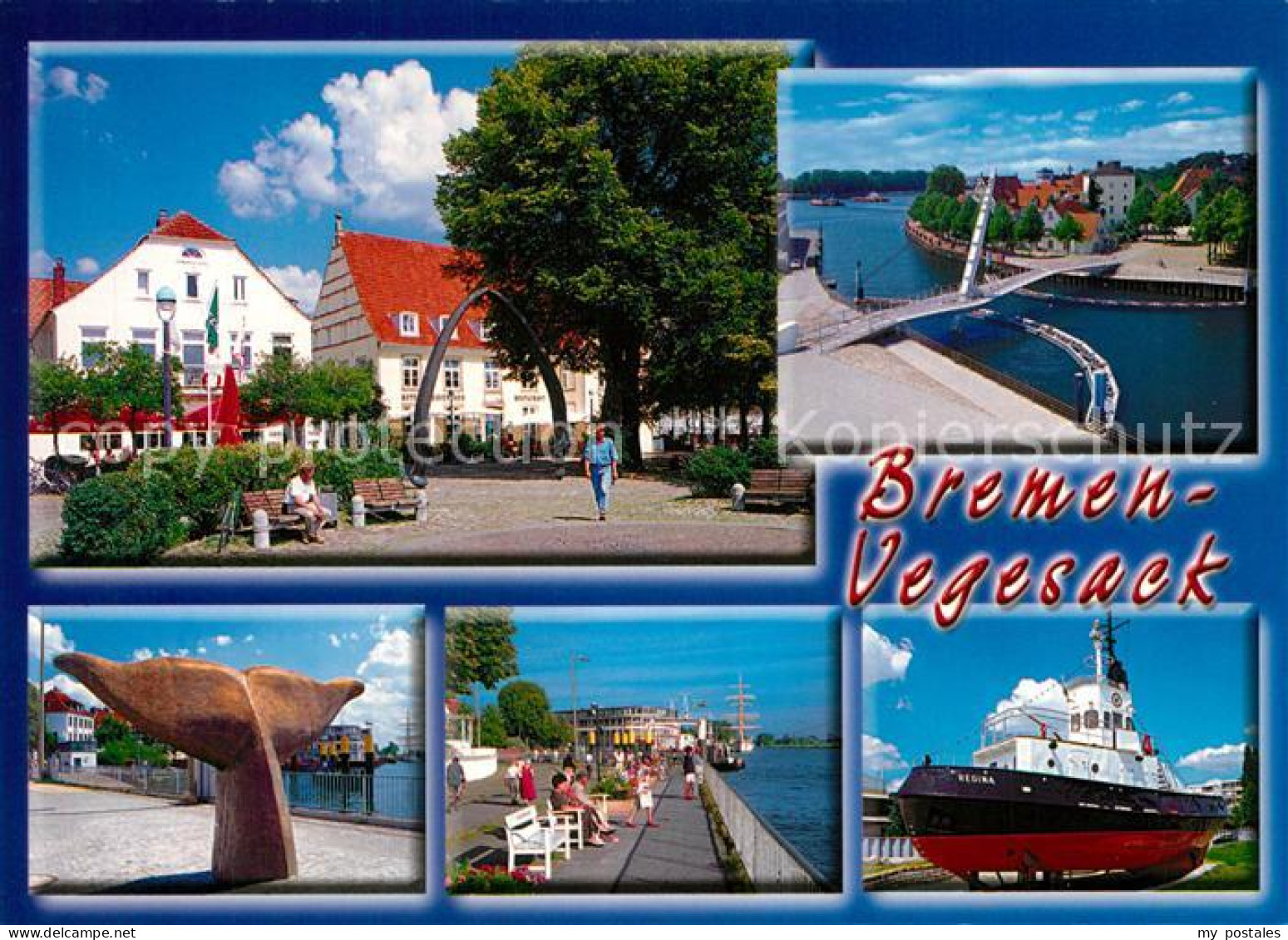 73255096 Vegesack Park Bruecke Flosse Promenade Schiff Vegesack - Bremen