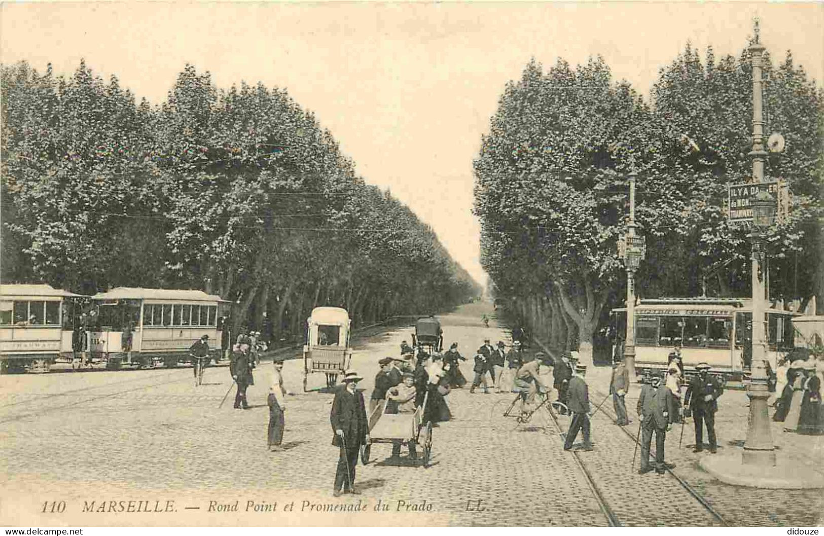 13 - Marseille - Rond Point Et Promenade Du Prado - Animée - Tramway - Correspondance - CPA - Voyagée En 1907 - Voir Sca - Castellane, Prado, Menpenti, Rouet