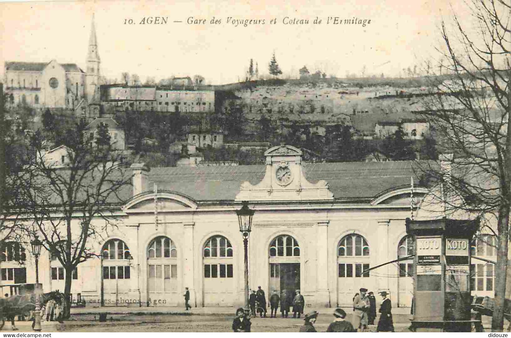 47 - Agen - Gare Des Voyageurs El Coteau De L'Ermitage - Animée - CPA - Voir Scans Recto-Verso - Agen